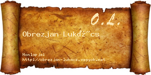 Obrezjan Lukács névjegykártya