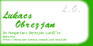 lukacs obrezjan business card